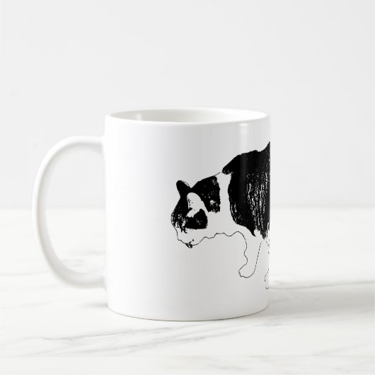 Fette Linien, stille Reflexion Kaffeetasse (Links)