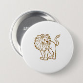 Fette Lion Line Art Patches & Buttons (Vorne & Hinten)