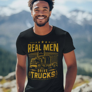 Fette LKW-Fahrkultur in Gold T-Shirt