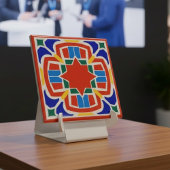 Fette marokkanische Stern-Keramikfliese Rot Orange Fliese