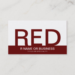 fette Maronmonogramm Visitenkarte