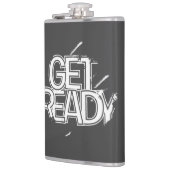 Fette matte schwarze Statement-Hip-Flasche LOS GEH Flachmann (Links)