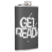 Fette matte schwarze Statement-Hip-Flasche LOS GEH Flachmann (Rechts)