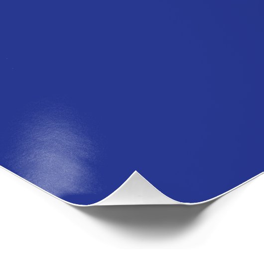 Fette Minimalistische Hochzeitseinladung in Tiefbl Poster (Ecke)