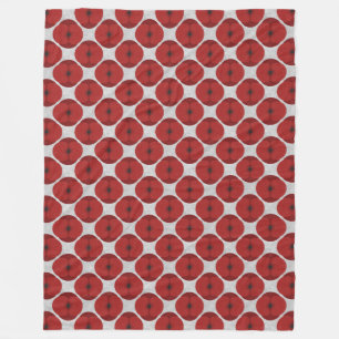 Fette minimalistische Mohnblume Texturierte Floral Fleecedecke