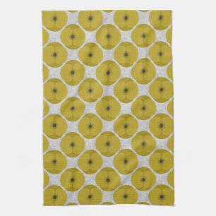 Fette minimalistische Mohnblume Texturierte Floral Geschirrtuch