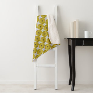 Fette minimalistische Mohnblume Texturierte Floral Sherpadecke
