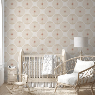 Fette minimalistische Mohnblume Texturierte Floral Tapete