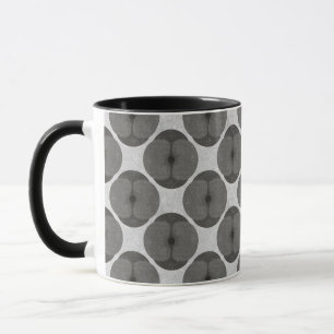 Fette minimalistische Mohnblume texturierte floral Tasse