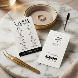 Fette Minimalistische Wimpern-Nachbehandlungssymbo Visitenkarte