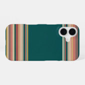Fette Mitte Retro Streifen iPhone 16 Hülle (Rückseite (Horizontal))