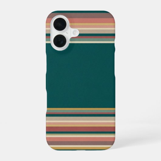 Fette Mitte Retro Streifen iPhone 16 Hülle (Rückseite)