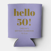 Fette moderne einfache weiche violette 50. Geburts Dosenkühler (Vorderseite)