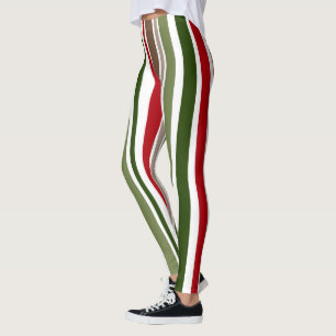 Fette moderne farbenfrohe ungleichmäßige Streifen Leggings