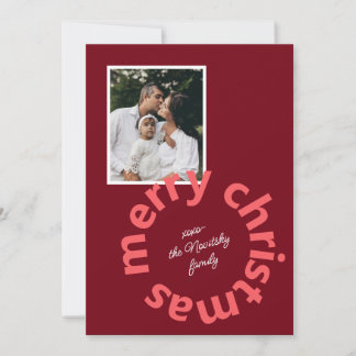 Fette moderne Frohe Weihnachten gebogene Schrift F