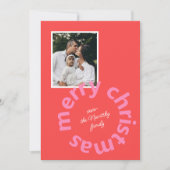Fette moderne Frohe Weihnachten gebogene Schrift F (Vorderseite)