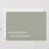 Fette moderne graue Typografie Verlobung einladen Dankeskarte (Rückseite)