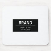 Fette moderne Marke oder Geschäftsname | Schwarz & Mousepad (Vorne)