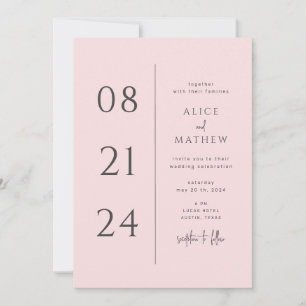 fette moderne minimalistische Hochzeitseinladung m Einladung