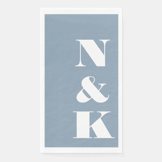 Fette moderne Monogramm-Initialen Hochzeit staubig Serviette (Vorderseite)