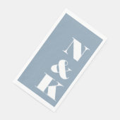 Fette moderne Monogramm-Initialen Hochzeit staubig Serviette (Ecke)