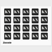 Fette moderne Monogramm-Initialen Professionell Sc Quadratischer Aufkleber (Blatt)