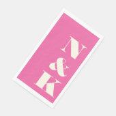 Fette moderne Monogrammanfangsbuchstaben Hochzeit Serviette (Ecke)
