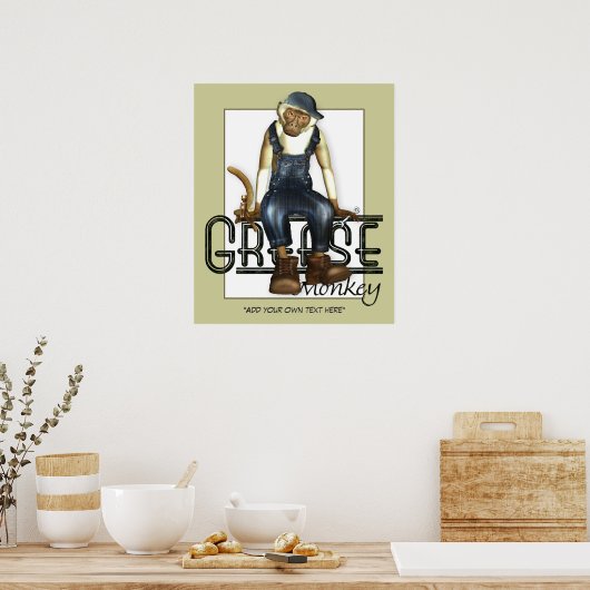 Fette Monkey Anpassbare Poster (Küche)