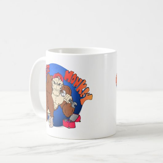 Fette Monkey Kaffeetasse (Vorderseite Links)
