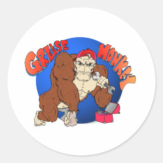 Fette Monkey Runder Aufkleber