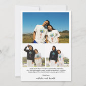 Fette Monogramm-Foto-Moderne Hochzeit Save The Date (Rückseite)