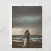 Fette Monogramm-Schwarze Initialen Moderne Foto-Ho Save The Date (Rückseite)