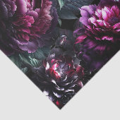 Fette Moody-Blume Schwarzer verzauberter Blumenzau Seidenpapier (Ausschnitt)