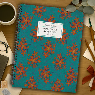 Fette Moody Vintage Florals-Strukturiert-Individue Notizblock