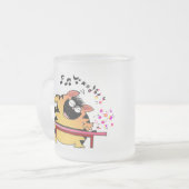 Fette musikalische Katze LOL Katzen-| Mattglastasse (Vorderseite Links)