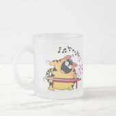 Fette musikalische Katze LOL Katzen-| Mattglastasse (Links)