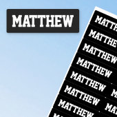 Fette Namen Schwarz & Weiß wasserdichte Labels Etiketten