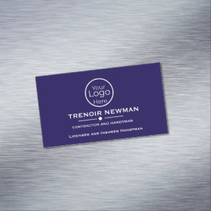 Fette Navy-Blau professionelle Handwerker-Dienstle Magnetische Visitenkarte