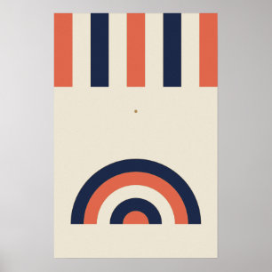 Fette Neo-Deco-Bogen-Streifen-Wandkunst Poster