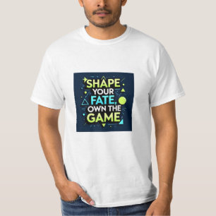 Fette neon-motivierende Angebotsgrafik auf dunkelb T-Shirt