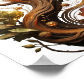 Fette Orange ABSTRACT ART Statement Design Poster (Ecke)