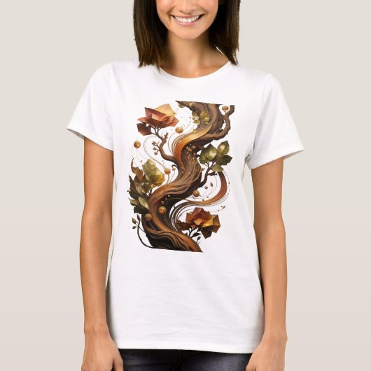 Fette Orange ABSTRACT ART Statement Design T-Shirt (Vorderseite)