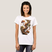 Fette Orange ABSTRACT ART Statement Design T-Shirt (Vorne ganz)