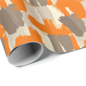 Fette orange Kunsthandstrich-Abstraktion  Geschenkpapier (Rolleneckpunkt)