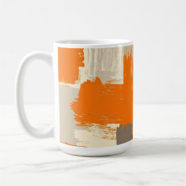 Fette orange Kunsthandstrich-Abstraktion  Kaffeetasse