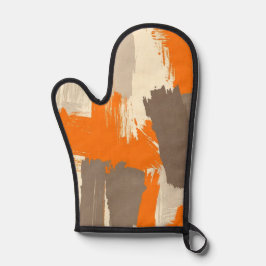 Fette orange Kunsthandstrich-Abstraktion  Ofenhandschuh