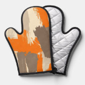 Fette orange Kunsthandstrich-Abstraktion  Ofenhandschuh (Vorderseite/Rückseite)