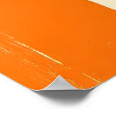 Fette orange Kunsthandstrich-Abstraktion  Poster (Ecke)