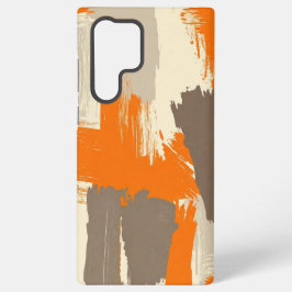 Fette orange Kunsthandstrich-Abstraktion  Samsung Galaxy Hülle