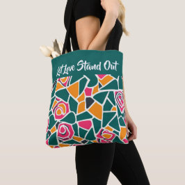 Fette Outline Rose Liebe - Lass Liebe heraussteche Tasche
